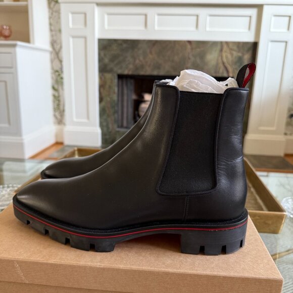Christian Louboutin Alpinosol Black Leather Chelsea Boots main image 11